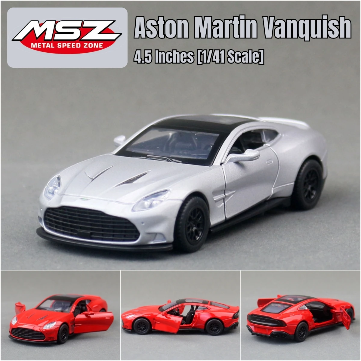 

1/41 Aston Martin Vanquish Toy Car Model Diecast Metal Alloy Vehicle Miniature Pull Back Collection Gift Boys Children Match Box