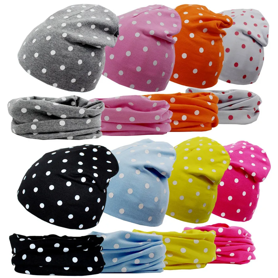 2 Pcs Baby Hat Scarf Set Solid Color Kids Beanie Cap Warm Boy Girl Spring Autumn Winter Hats Infant Toddler Bonnet Accessories