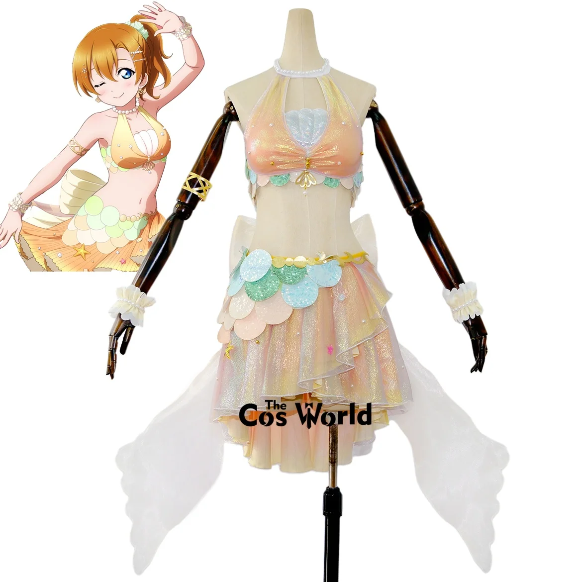 

Love Live Muse Honoka Kousaka Mermaid Festival All Stars Swimsuit Outfits Anime Cosplay Costumes