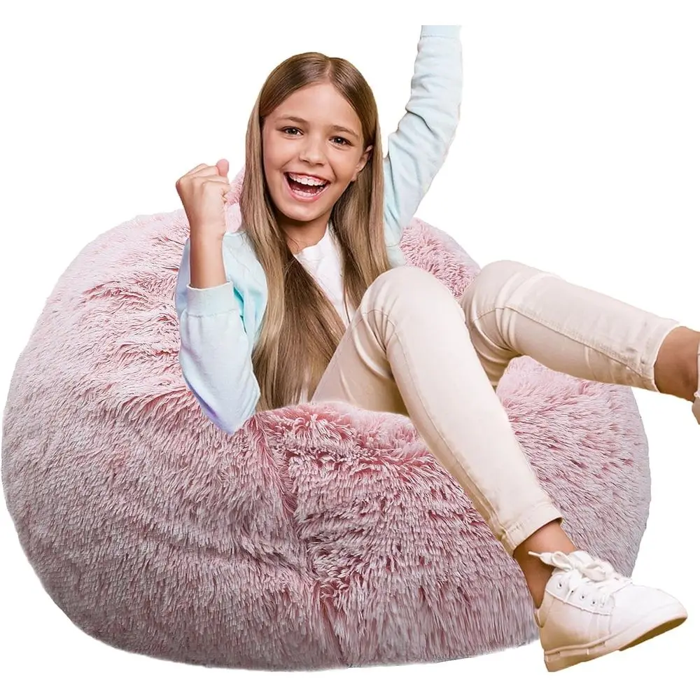 

luy Bean Bag Chair or Kids, 2.5T Round Memory oam illed Bean Bag or Teens & Kids, Ultra Sot aux ur abric Bean Bag Chairs or Play