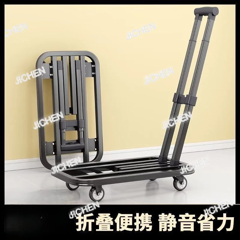 

ZQ Pallet Truck Flat Truck Trailer Folding Courier Household Trolley Portable Shopping Cart