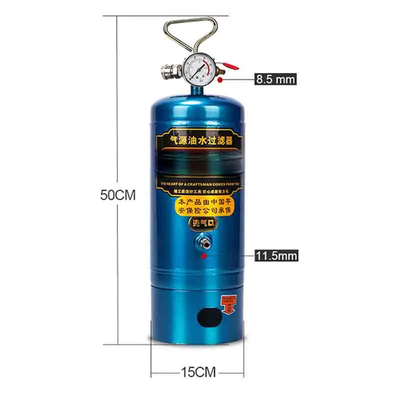 Bomba de ar compressor de ar filtro purificador de água óleo de ar comprimido-separador de água tinta tanque de secagem