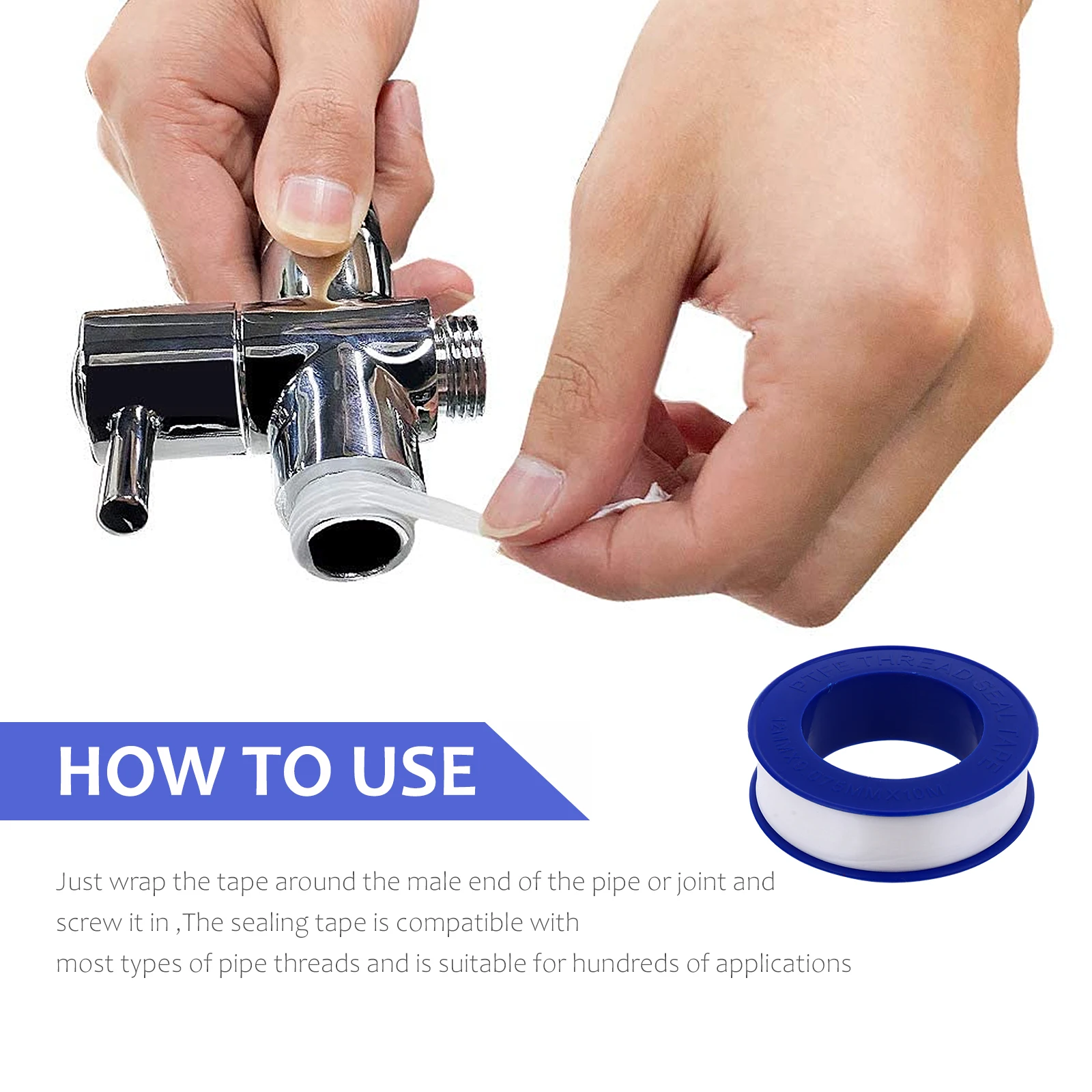 

30 Pcs Raw Material Tape for Plumbing Leak Repair High Temp Thread Adhesive PTFE Sealant Duct Plumbers