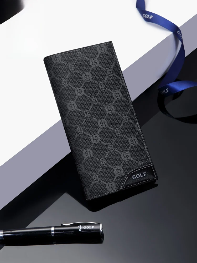 golf-men's-long-wallet-new-large-capacity-multi-card-ultra-thin-soft-business-money-clip-high-end-card-holder-for-men