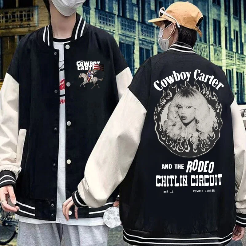 2024 Cowboy Carter Beyonce New Album Stuff  Baseball Uniform Oversized Coat  Casual Fashion Jacket Men's