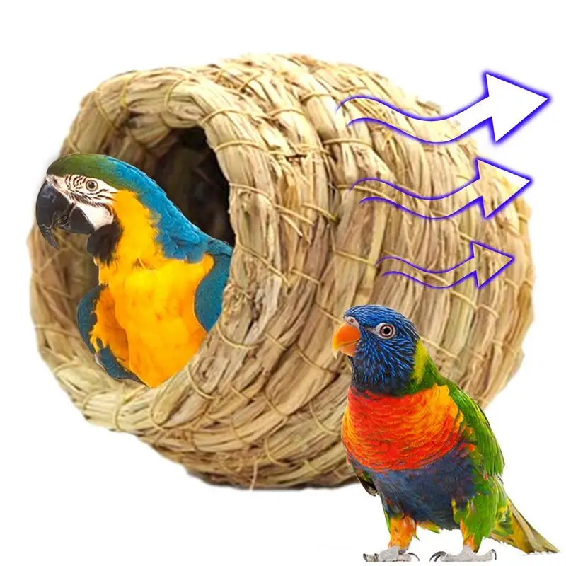 Nesting Straw For Birds Breathable Manual Bird Cage Bedding For Parakeets Interests Natural Fiber Simulation Birdhouse Resting