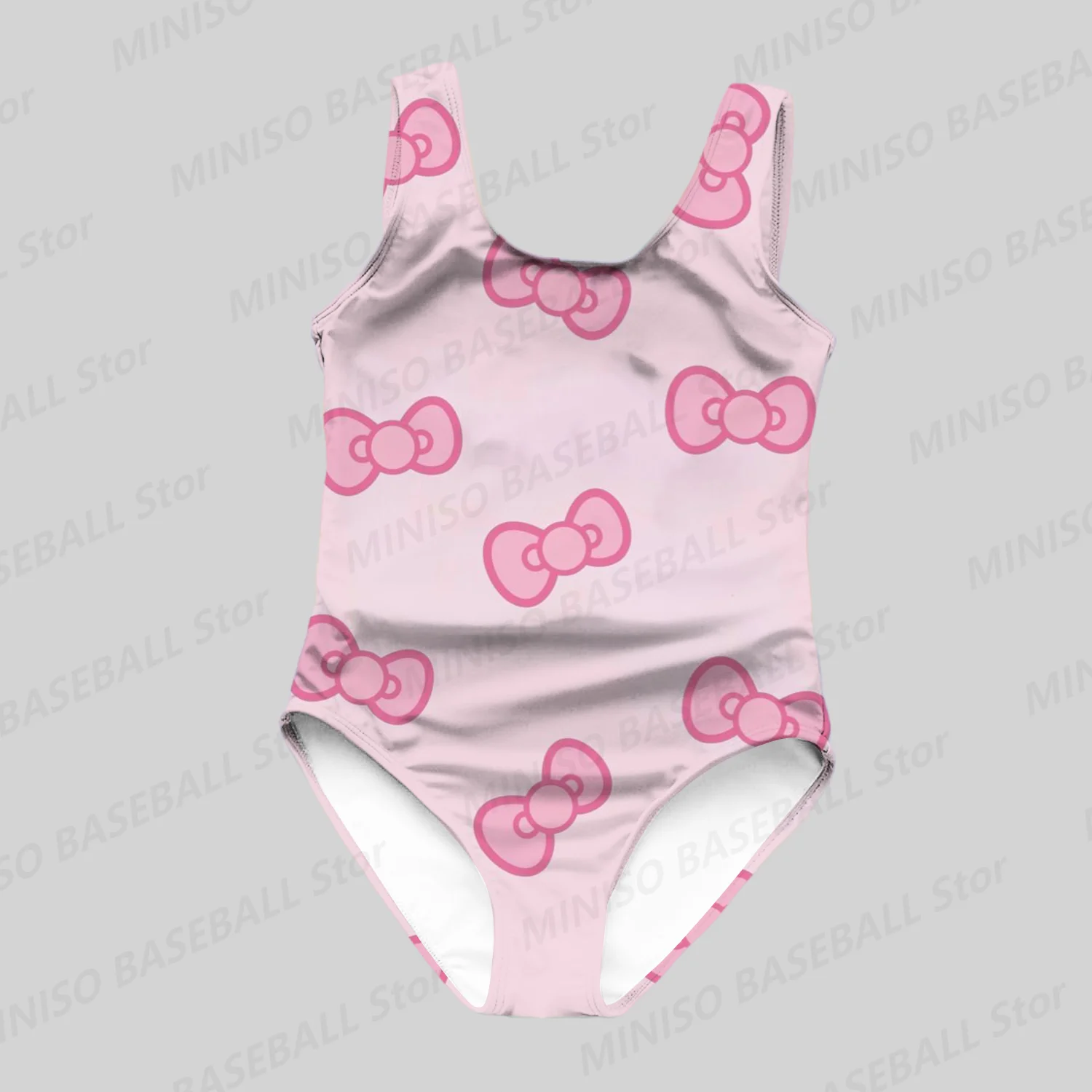 New Summer Sanrio Girl One-piece Swimsuit Hello Kitty Red Bow Pink Pattern Swimsuit Children/Adult Cute Cartoon Women\'s Swimsuit