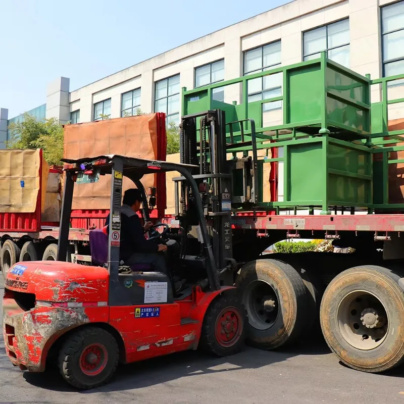 Contenedor apilable de acero disponible para carretilla elevadora, almacenamiento, transporte