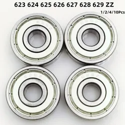 1/2/4/10Pcs Miniature Deep Groove Ball Bearing  623 624 625 626 627 628 629 ZZ 2Z Z Bearings