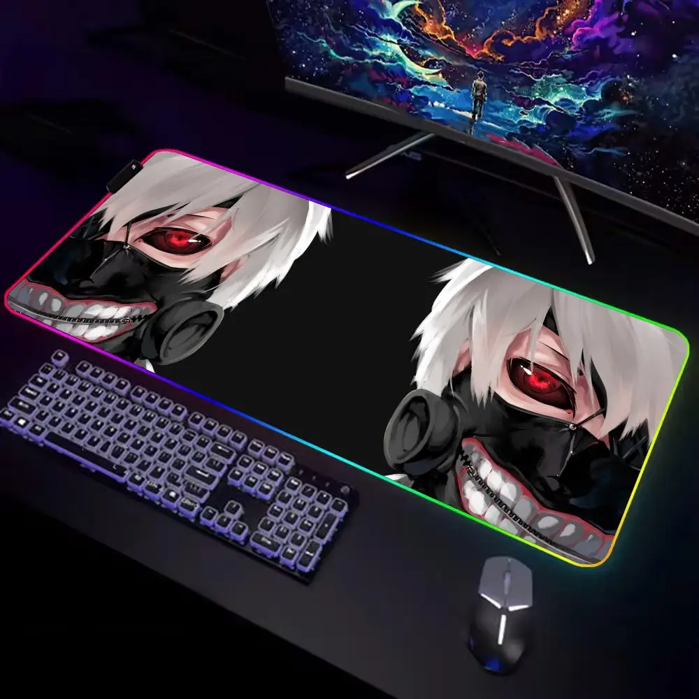 

E-sports Mouse Pad Gamer Rgb Desk Mat Back Light Led Mousepad Setup Gaming Accessories Deskmat Big Mousepepad Backlight