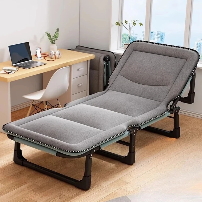 

Compact Folding Leisure Bed Office Nap Bed Portable Camping Cot for Adults Lightweight Office Reclining Chair with Carry Bag