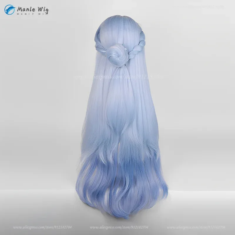 لعبة HSR روبن شعر مستعار تأثيري 96 سنتيمتر طويل الأزرق التدرج روبن أنيمي شعر مستعار مقاومة للحرارة الاصطناعية الشعر هالوين شعر مستعار + غطاء شعر مستعار