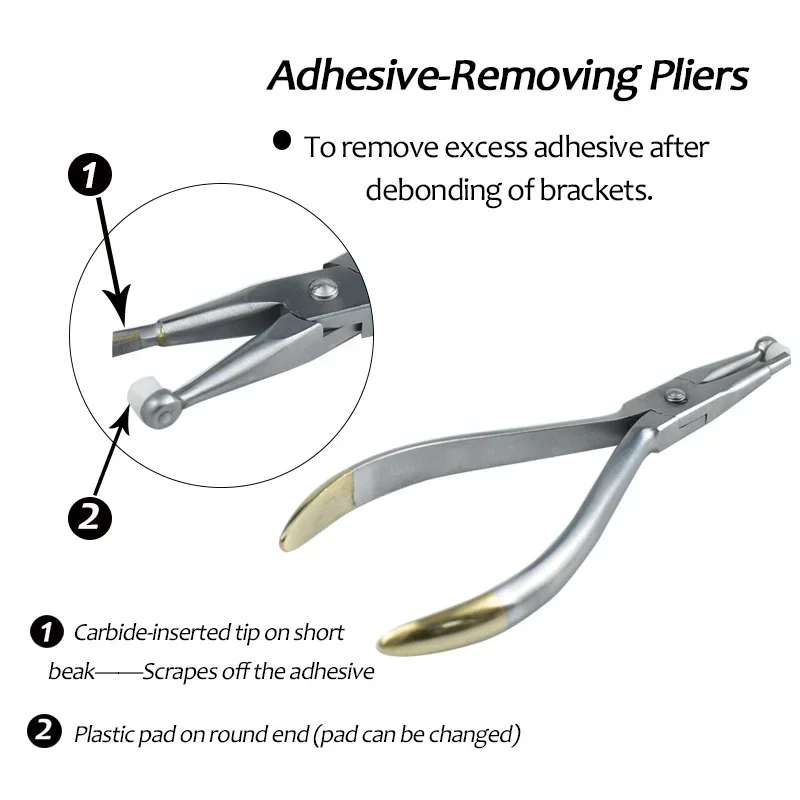 Dental Adhesive-Removing Pliers Dental Technology Forceps Adhesive Removal Forceps Orthodontic Forceps