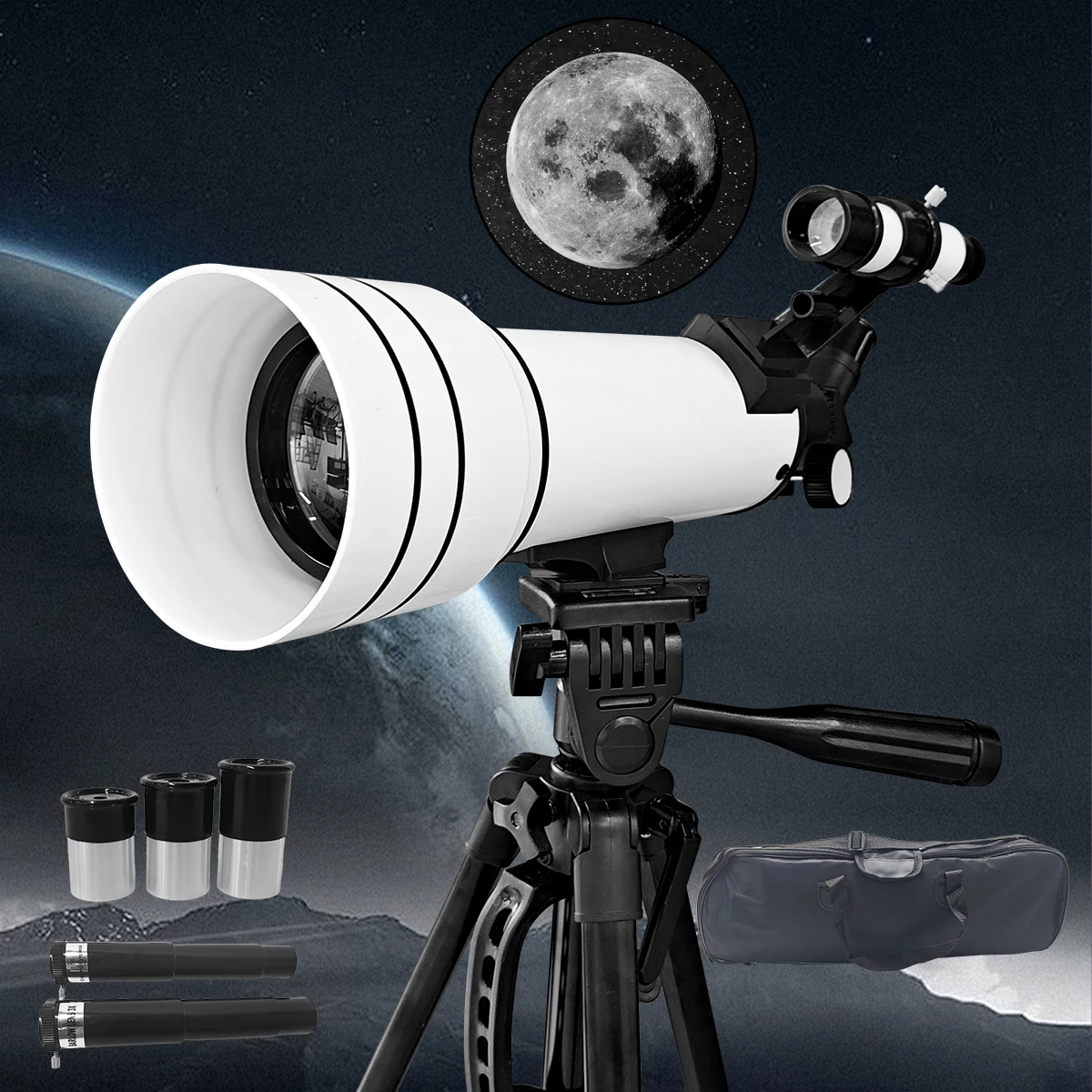 

Professional Astronomical Telescope 40070 Upgraded Version Bak4 Prism Powerful For Gift Moon Watching Stargazing Bird Watching