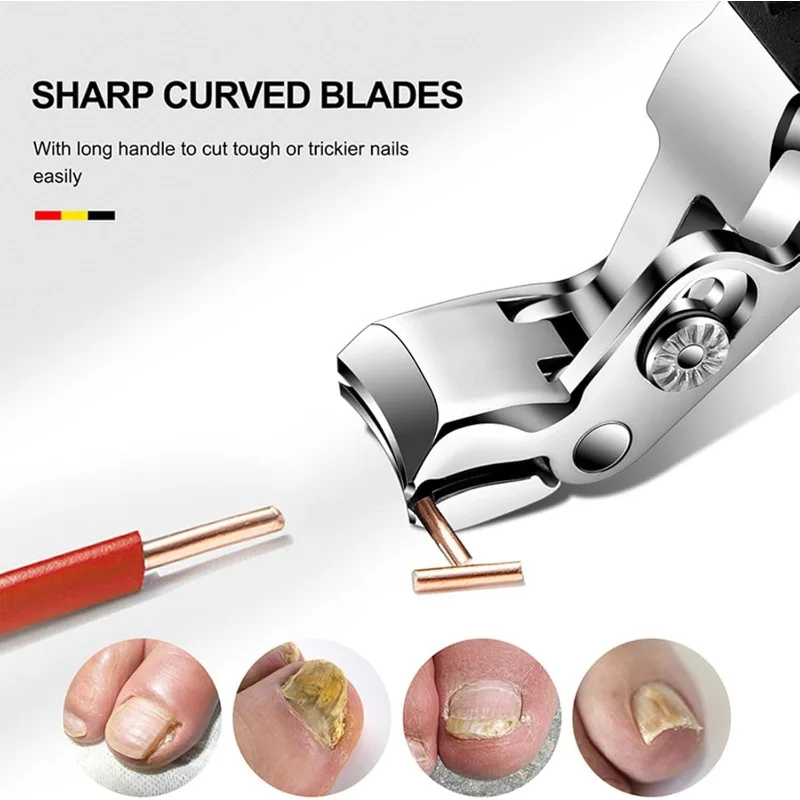 

New! high quality For Nail Clippers, Outfany Nail Clipper, Long Handle Ergonomic Angled Head Senior Toenail Clipper (1Pc)