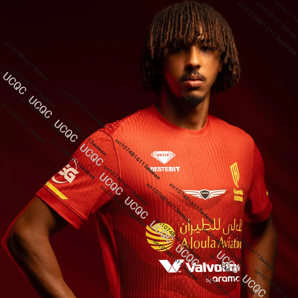 جديد الأكثر مبيعا 25/26 المملكة العربية السعودية كرة القدم القوادسيه جيرسي الرجال التي شيرت سريعة الجافة ثلاثية الأبعاد تنفس التدريب مباراة قمصان كرة قدم