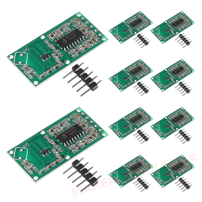 10pcs RCWL-0516 Microwave Radar Sensor, Sensor Module Induction Switch Module for Arduino ESP8266 Nodemcu Wemos Smart Switch