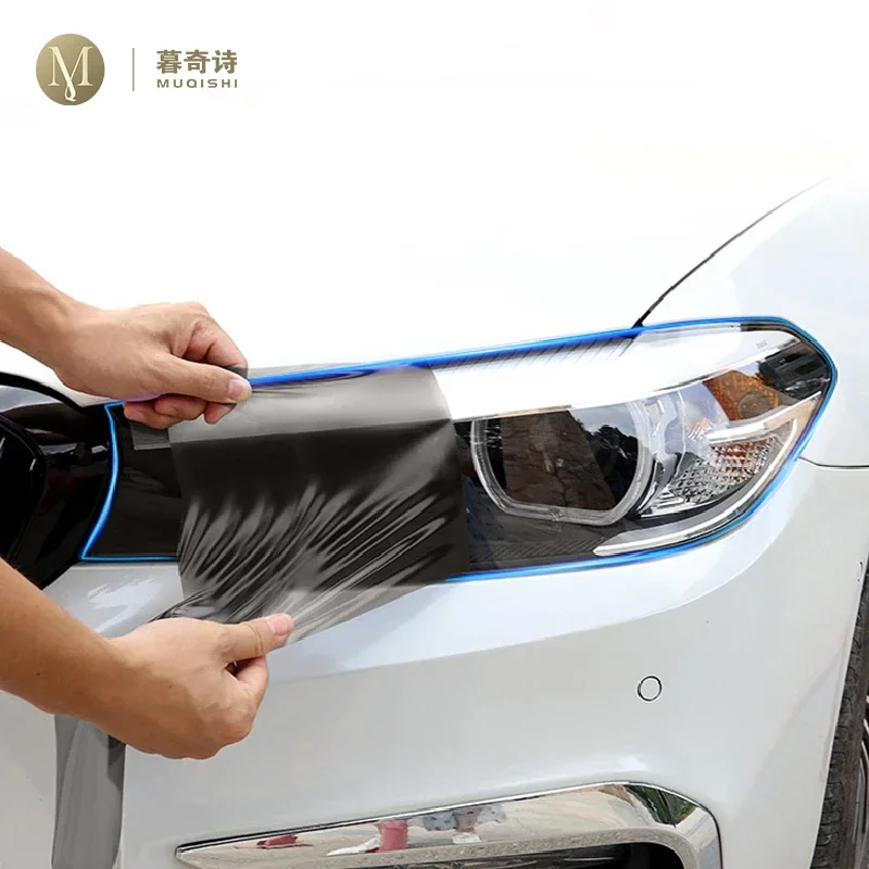 For BMW G30 G31 Series 5 2018-2020Car Exterior PPF protective film Headlamp scratch protection TPU transparent film Smoked black
