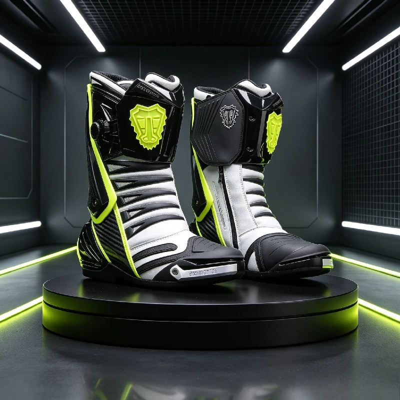 JG.WOLVES Adults Motorcycle Racing Boots Pro-Grade Footwear Engineered for Motorcycle Trail Riding Track Sessions Big Sizes