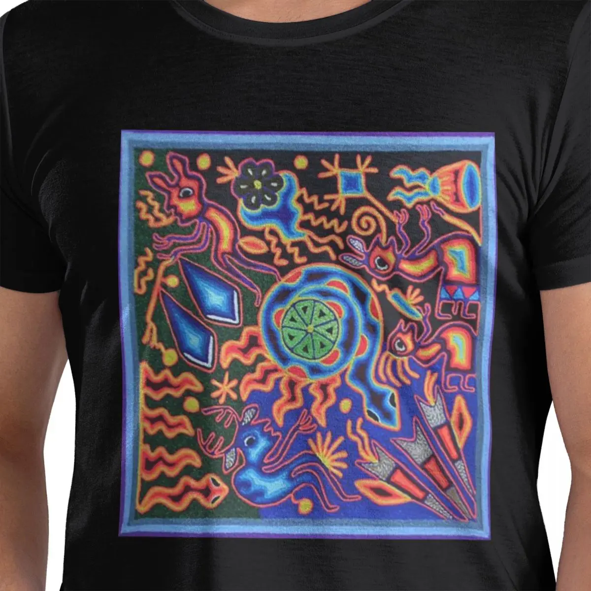 

Huichol Dream футболка из 100% хлопка, мужские забавные футболки, мужские футболки с круглым вырезом и коротким рукавом, S-6XL