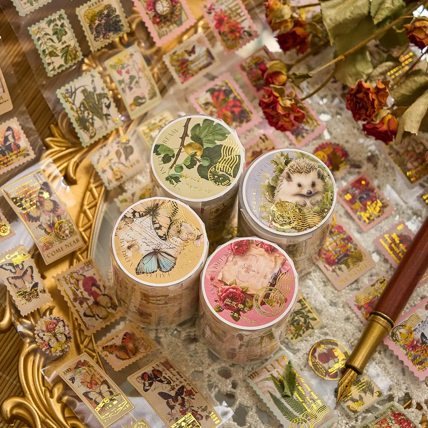 Фэнтезийная серия для входа, горячее тиснение, стильная лента, ретро-почтовая марка, справочник, чехол для мобильного телефона, базовый декоративный материал, наклейка «сделай сам»