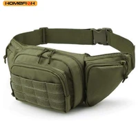 HOMEFISH Men Waist Fanny Pack Belt Bag Tactical Military Motorcycle Rider Sports Climb Camping Nylon Male Tool Sling Chest Hip 5