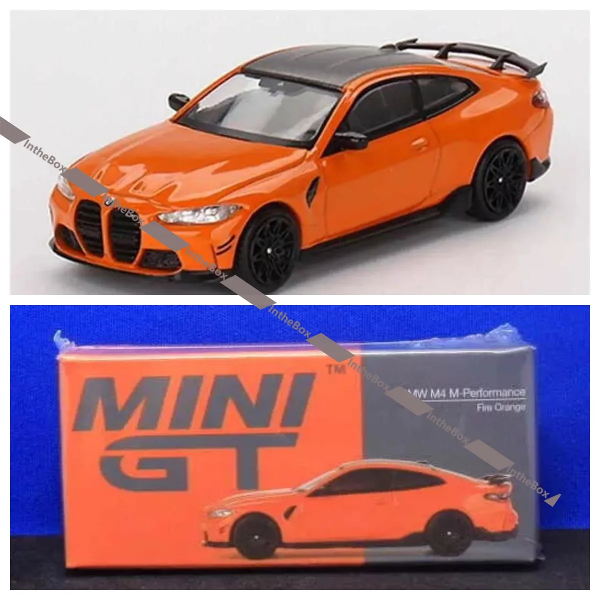 

1/64 Mini-Gt M4 M Performance G82 Fire Orange Left Handle 526 Diecast Model Car Collection Limited Edition Hobby Toys