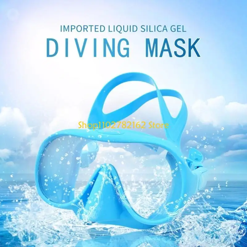 547B Diving Mask Anti-Fog Swim Mask Goggles with Nose Cover for Snorkeling Freediving