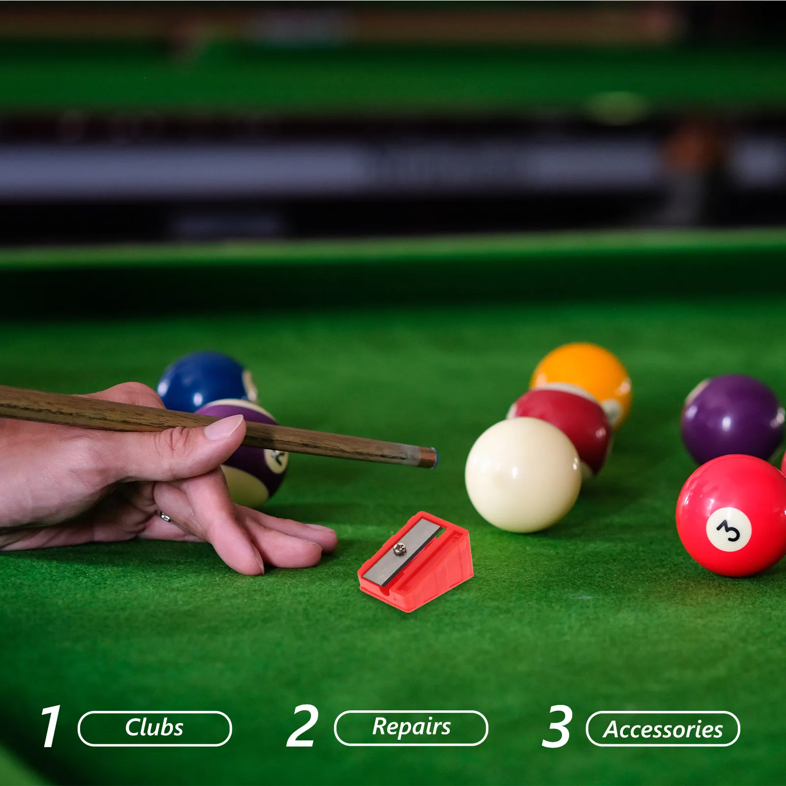 

5Pcs Pool Cue Tip Shaper Repair Kit for Billiards Cue Tips Shaping and Restoration Essential Pool Table Accessories