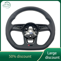 For Audi RS3 RS4 RS5 A3 A4 B9 A5 S3 S4 S5 2017-2021 Half perforated white leather steering wheel