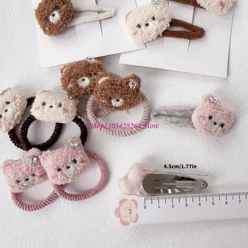 Kolorowe dziecięce akcesoria do włosów Pluszowy wzór w kształcie Łatwa do przenoszenia szpilka do włosów