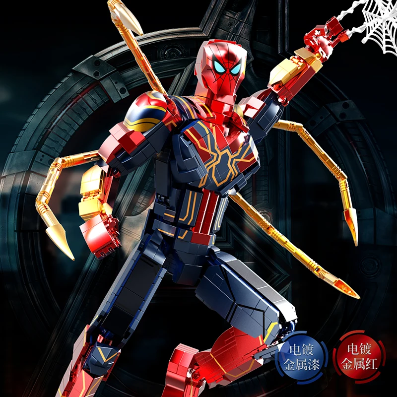 Disney Avengers Spiderman MK85 MK50 MK2 MK3 iron Man Mecha Building Blocks Kit Bricks Sets Model Toys Gift
