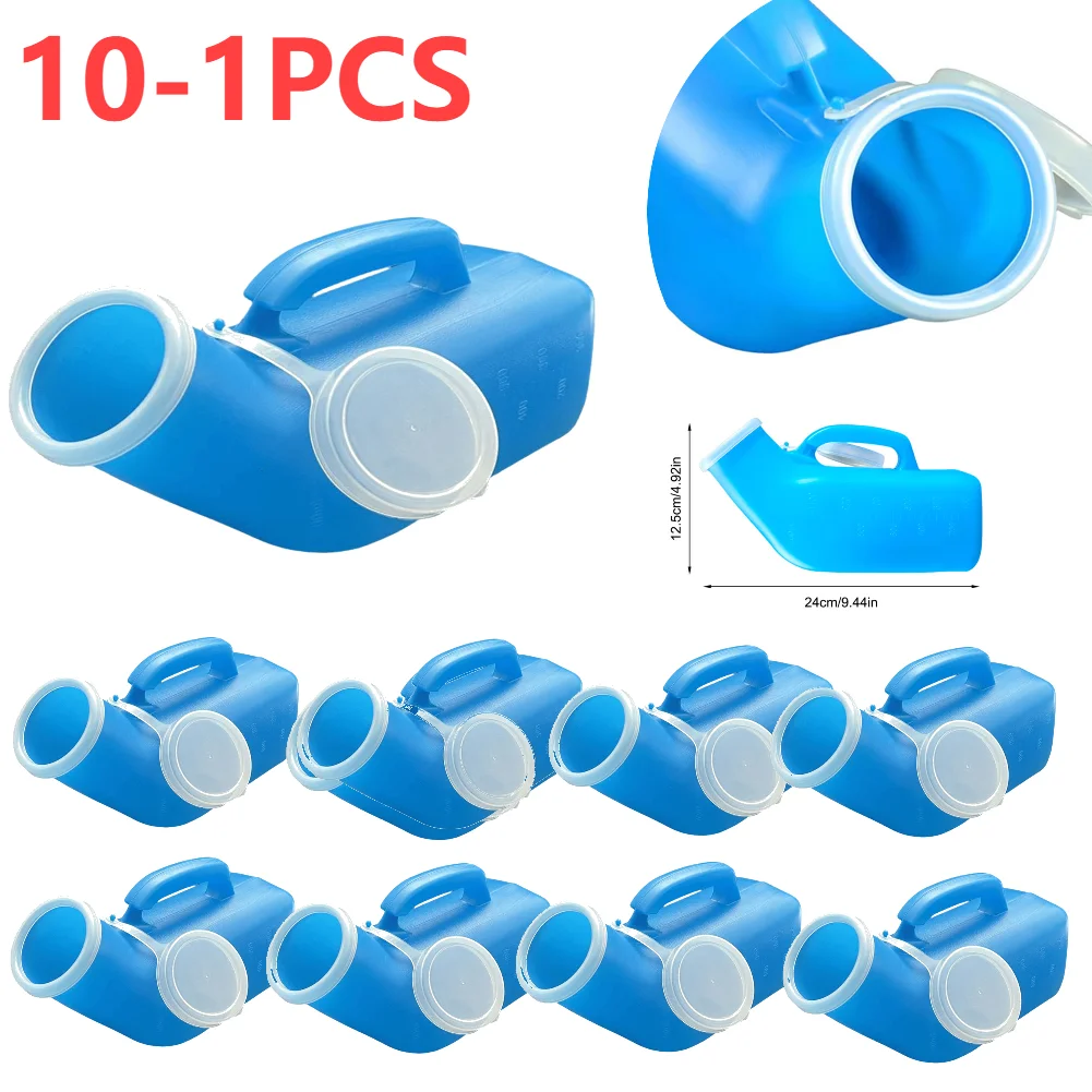 

1200 мл писсуары для мужчин, защищенный от разливов, мужской писсуар, пластиковый портативный писсуар с крышкой для автомобиля, пожилых людей и недержания
