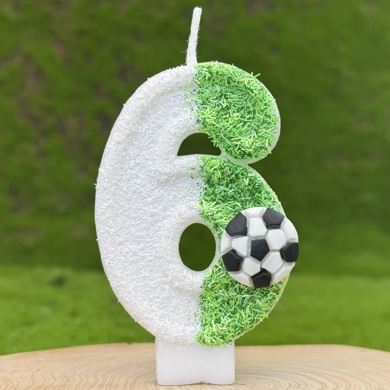 Vitality Baby Football 0-9 Gratis bijpassende combinatie Digitale kaarsen Verjaardagskaarsen Perfect voor verjaardagsfeestjes High End Baki