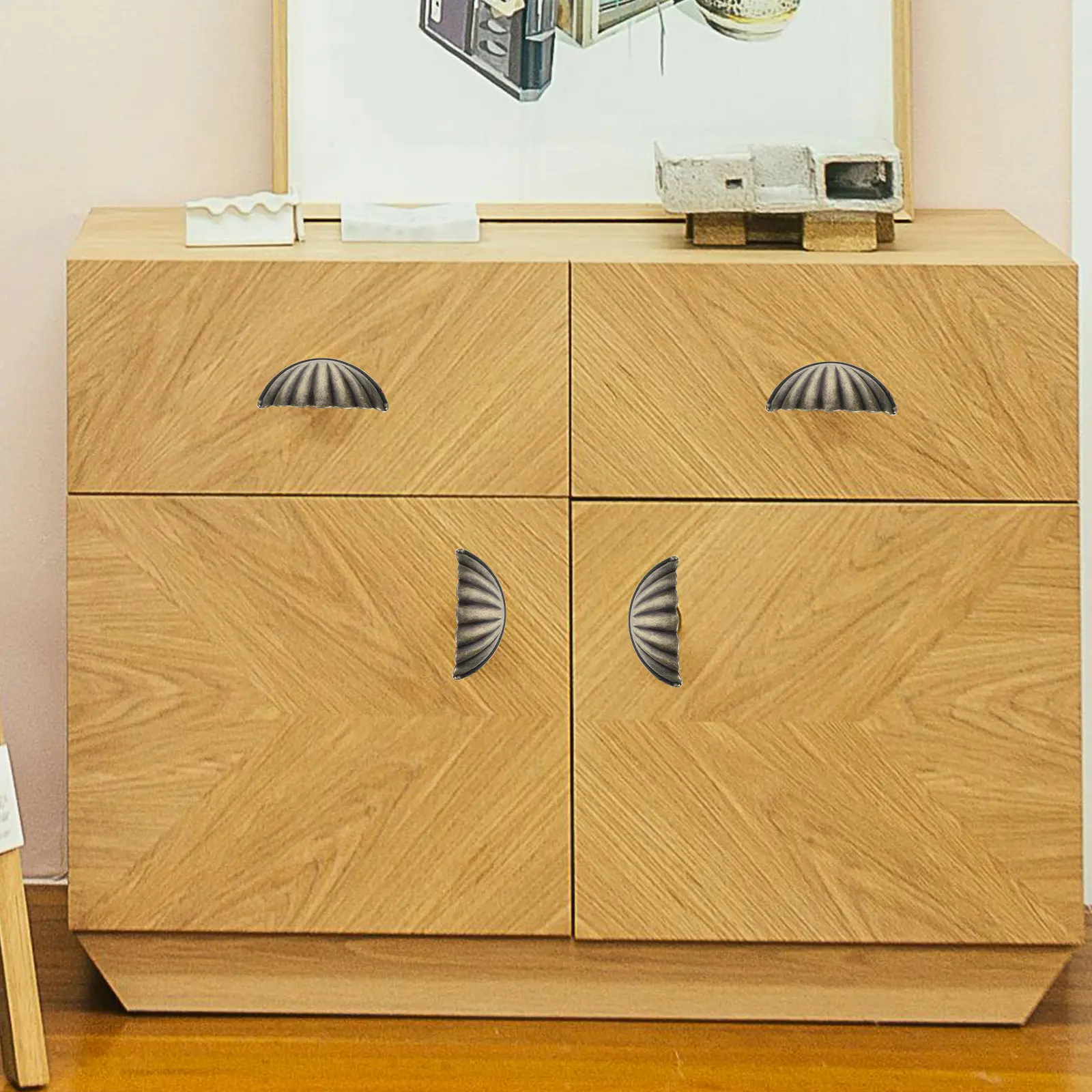 

6 шт. винтажных бронзовых ручек для шкафов в ретро-стиле, высокопрочные ручки для ящиков, фурнитура для домашнего декора, для кухни и комода