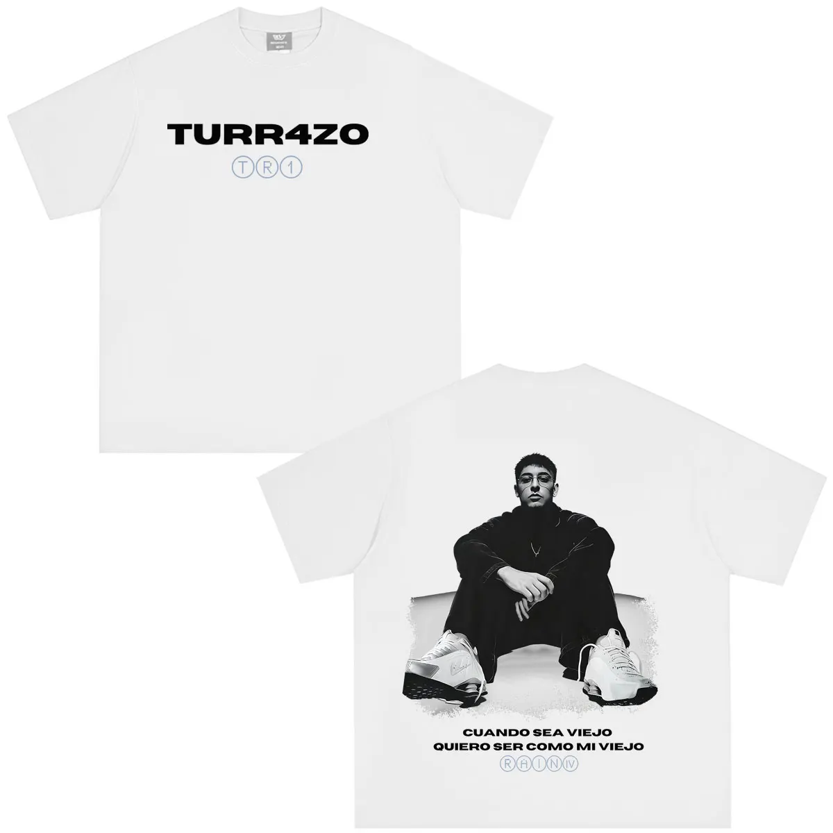 Rapper Trueno Turr4zo Album 2026 Tour Print T-Shirt für Herren und Damen – Hip-Hop T-Shirt, Sommer, locker sitzend, Baumwolle, Oversized, Streetwear – Detail 3