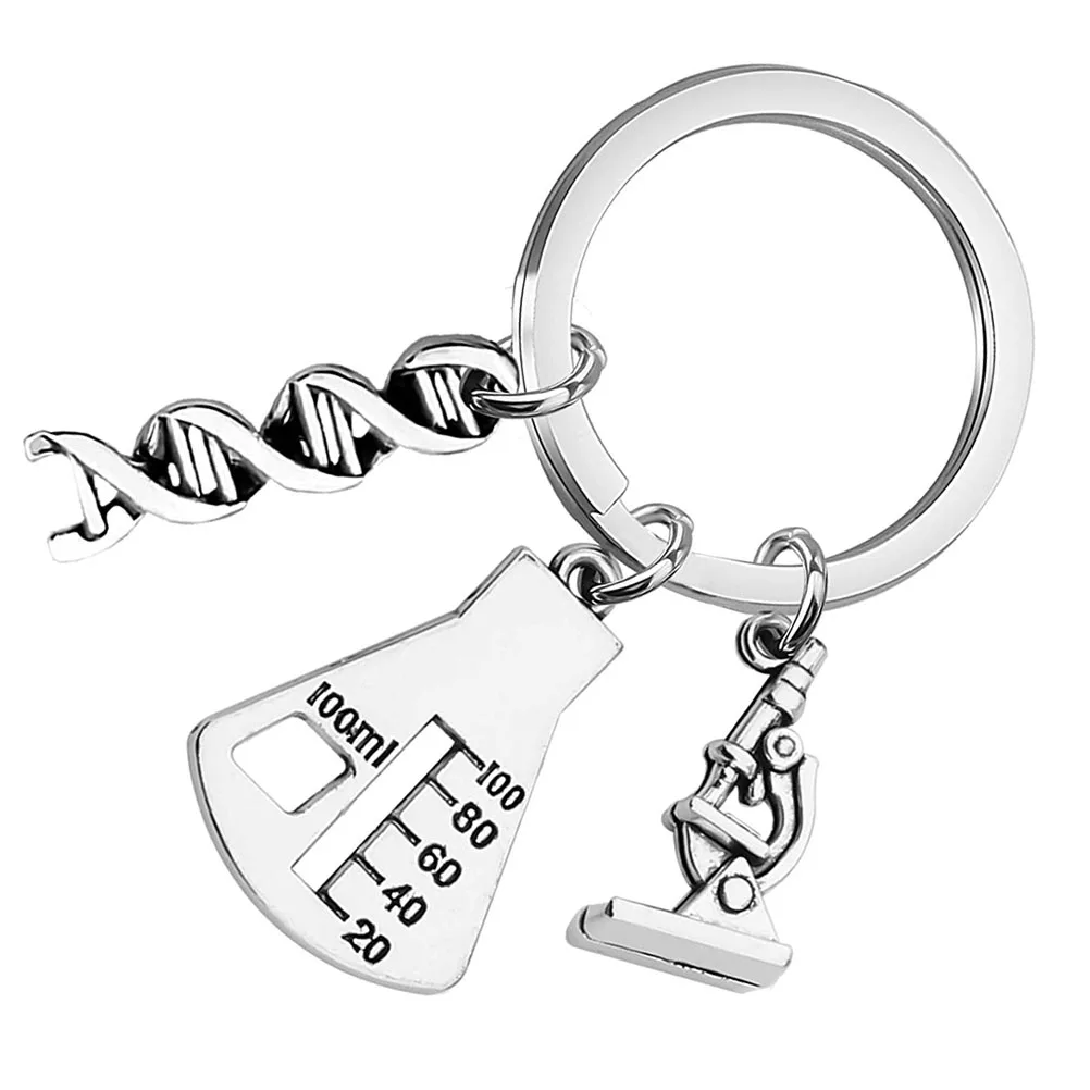 

Chemical Molecular Keychain Chemistry Biology Symbol Microscopic Ornaments Forensic Gifts Keychains Women Room Decor Birthday