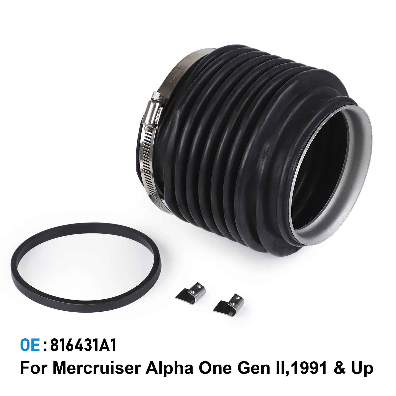 

CNSPEED U-образный сильфон, черный 816431 A1 для MerCruiser Alpha One Gen II и Vazer 1991, и верхние передние приводы 18-2747 89180