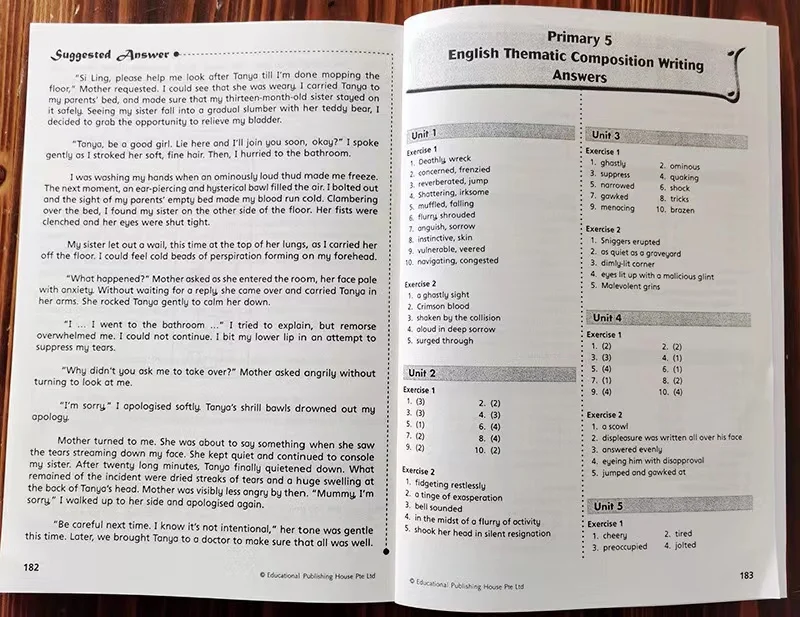 Libro Completo de práctica para la escuela primaria, libro de texto de aprendizaje de inglés, para el aprendizaje y la comprensión de la gramática, 6 unids/set