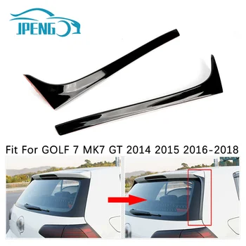 VW アクセサリーゴルフ 7 MK7 GT 2014 2015 2016 2017 2018 ブラックリアウィンドウサイドスポイラーウイングトリム 2 個