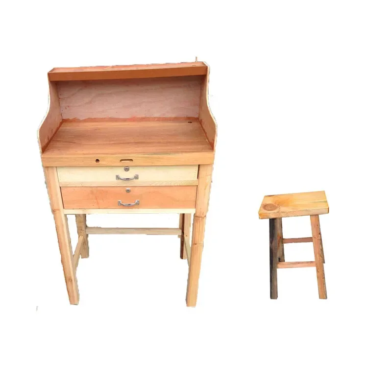 

Goldsmith Table Laboratory Workbench Tool Jewellers Workbench Environmentally Friendly Paint Workbench with Chair