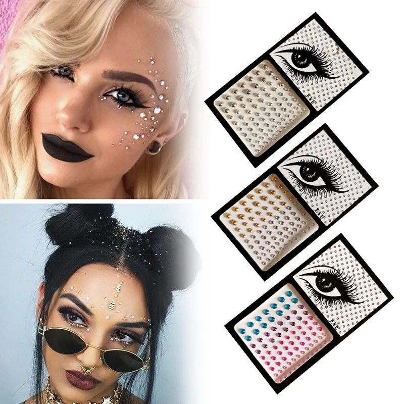 New Glitter for The Face Gems Jewels Stickers Rhinestone Makeup Crystals Bright Sticker for The Face Diamonds Sticker Decoration