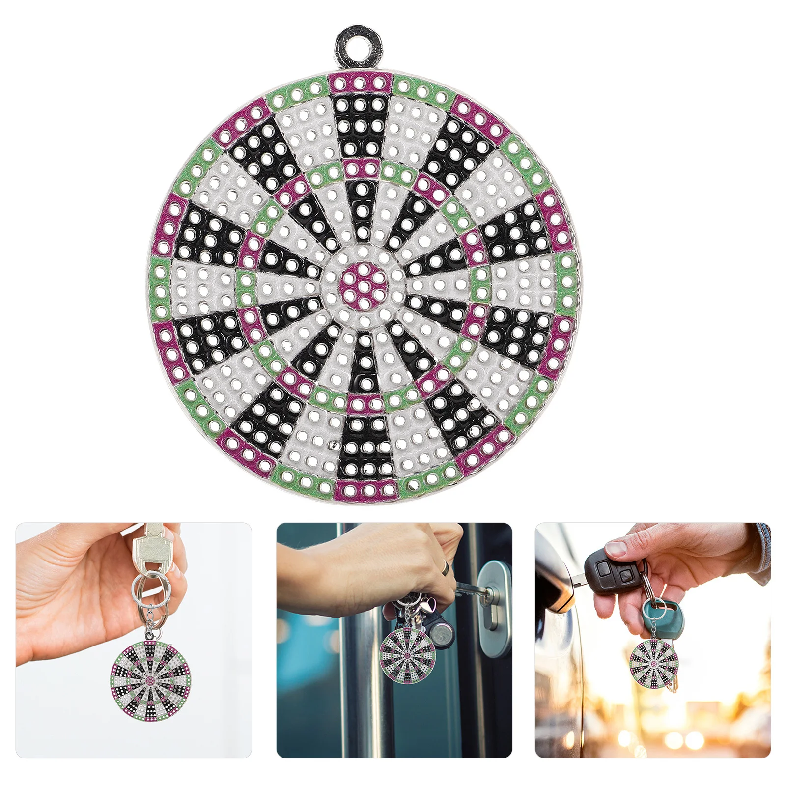 

Hanging Dartboard Pendant Miniature Board Zinc Alloy Detailed Texture Gift Portable Entertainment Relaxation Decor