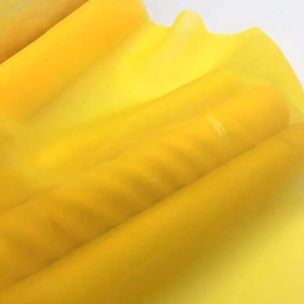 Yellow Silk Screen Printing Mesh 230M/250M/280M/300M/350M/380M/420M Polyester Durable 120cm Screen Width Printing Mesh Fabric