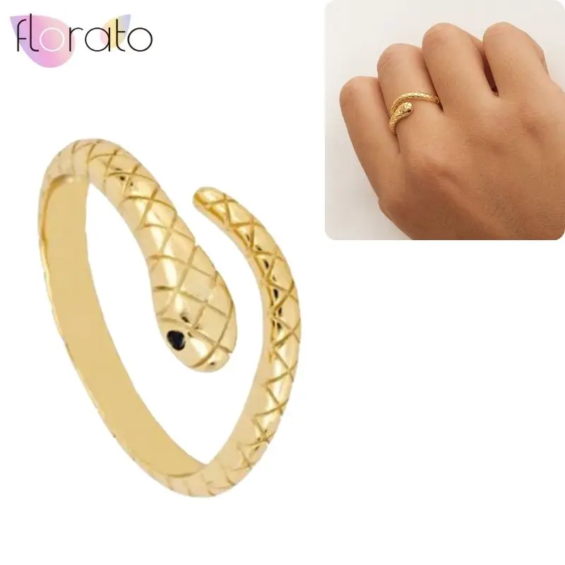 Women's 24K Gold Plated Adjustable Open Hug Ring
