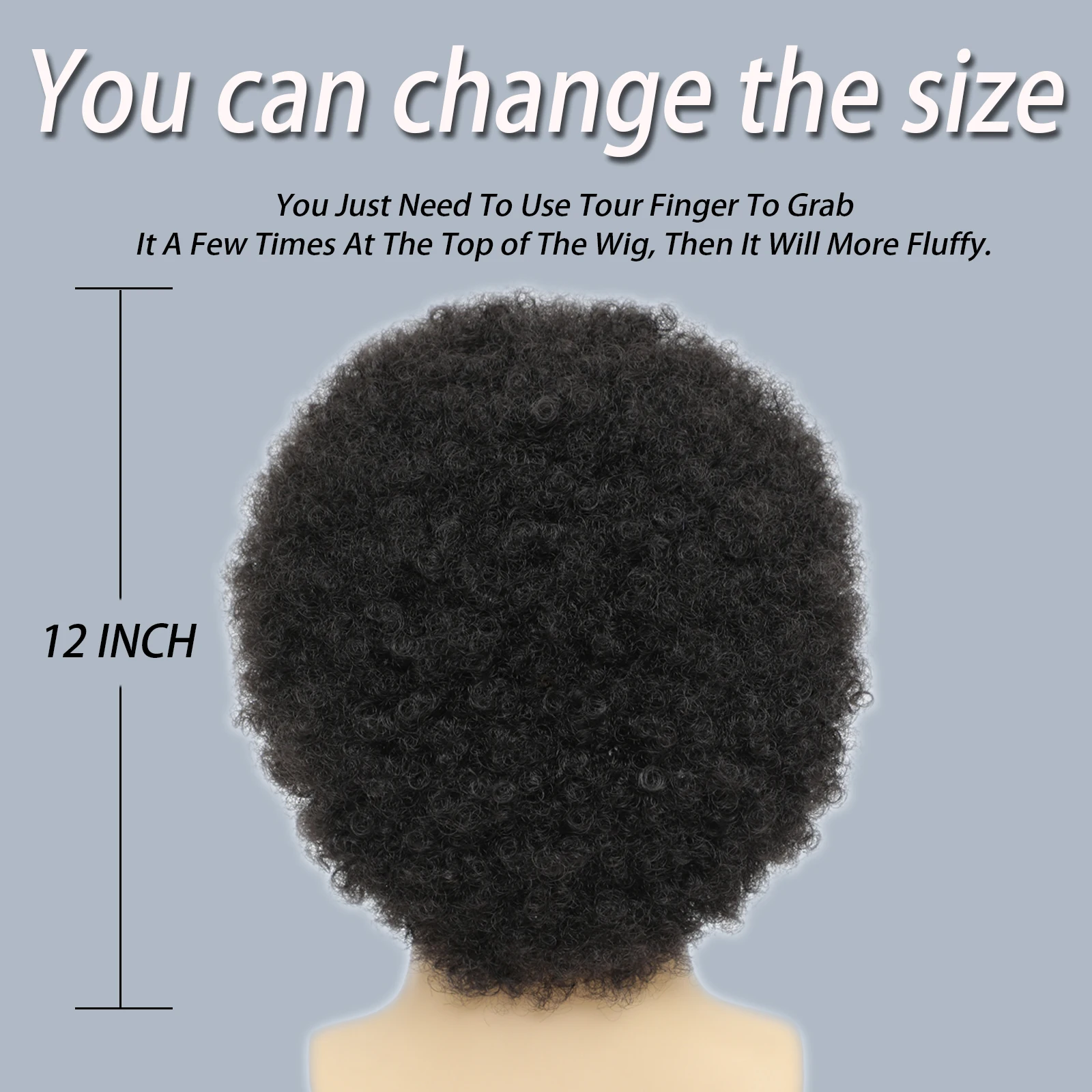 BCHR Afro Kinkly peruki z kręconymi włosami peruka syntetyczna dla czarnych mężczyzn Natural Color High Temperature fibre