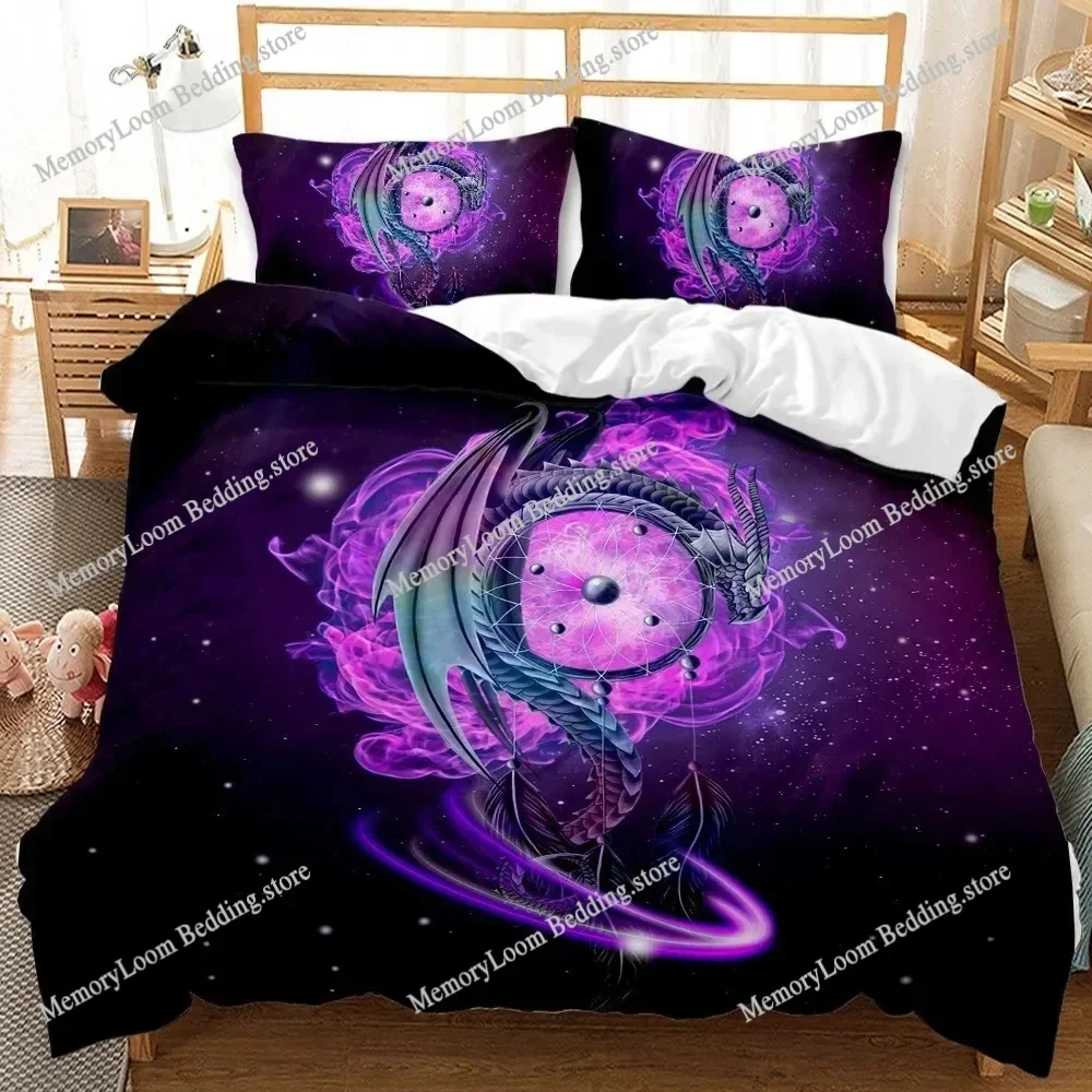 Dream Catcher Duvet Cover Set White Horse Forest Dream Catcher Blue Bedding Set Double Queen King Size Polyester Qulit Cover