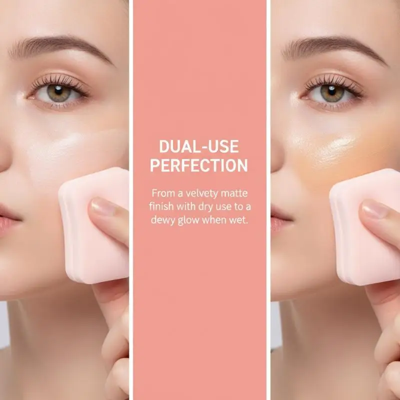 20 Stück geruchlose, weiche Make-up-Puderquasten in quadratischer und runder Form, wiederverwendbare Kosmetikwerkzeuge für die tägliche Schönheitsroutine über einen längeren Zeitraum. – Detail 14