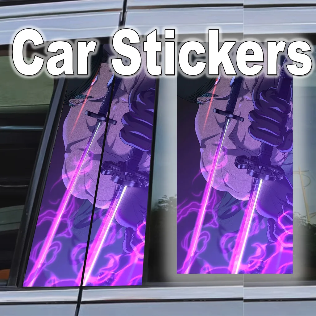 

Zoro Car B Pillar Sticker One Piece Self-adhesive poster Decal Waterproof Peel Stick Scratch Resistant Anime JDM Accessorie Gift