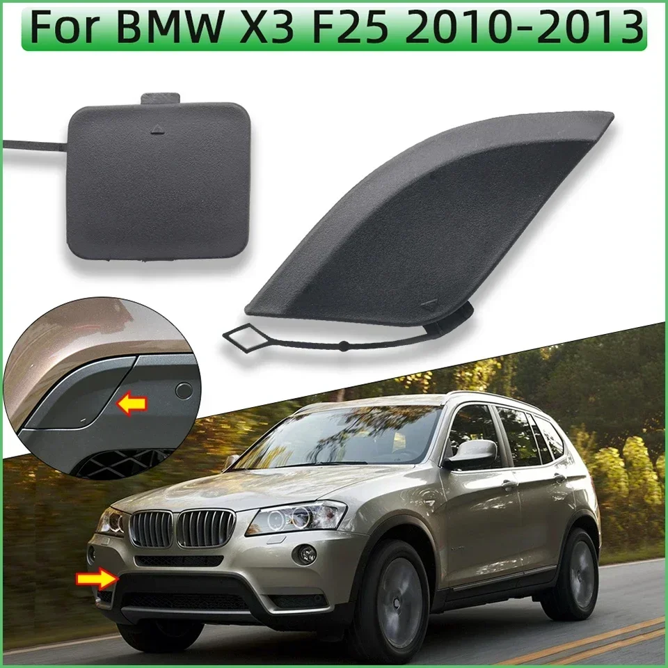 

Car Accessories Front Rear Bumper Cover Headlight Washer Cover Cap For 2010-2013 BMW X3 F25 Ordinady Version Painted Black Grey